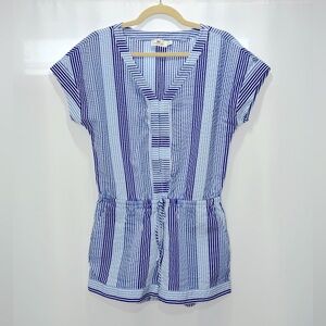 Vineyard Vines Blue and White Striped Romper